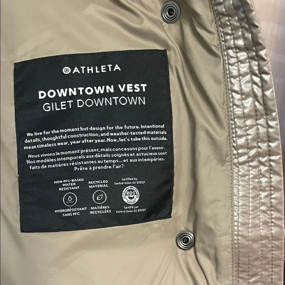 Athleta Brown Downtown Puffer Vest - Picture 12 of 14